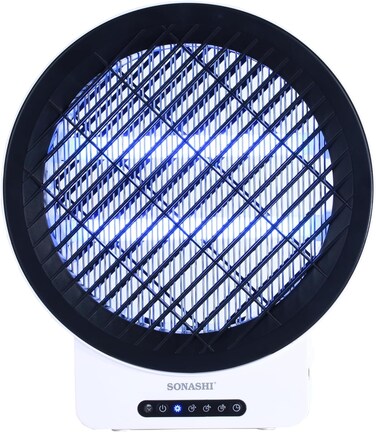 Sonashi Insect Killer With Ultra UV-A Tube, High Voltage With Timing Function And Remote Control, Easy To Use &amp; Install Ideal Coverage Of 80m2, Effective And Durable, 14W, SIK-714, White