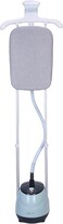 Sonashi 1.8L Garment Steamer With 35G/Min Steam Flow, Mechanical Control, And Overheat Protection, Continues Working for 60 Mins, Adjustable Height - Ironing Board - Pole Hanger, 1800W, SGS-325, Blue
