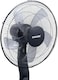 Sonashi 16" Stand Fan With Height Adjustable Feature, Tower/Stand Fan 60 W SF-8041S Black