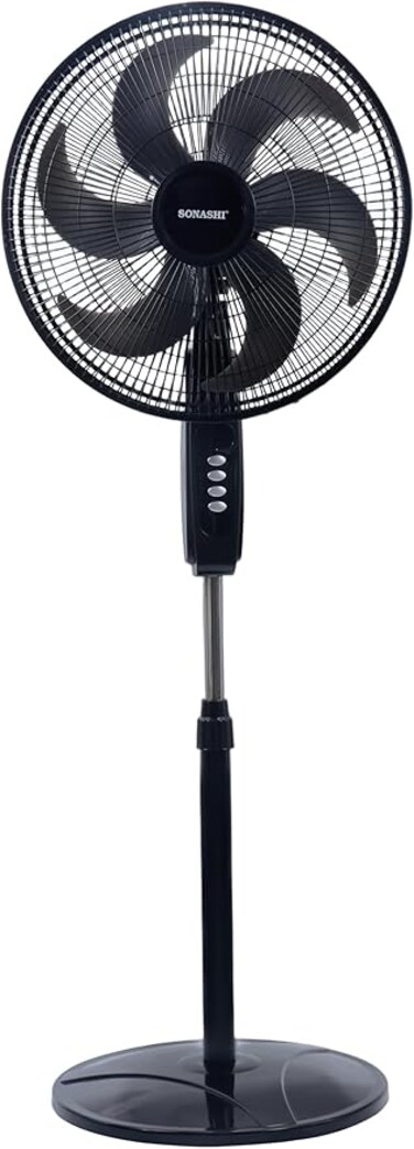 Sonashi 18" Stand Fan With Height Adjustable Feature, Tower/Stand Fan 75 W SF-8042S Black