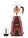 Sonashi 2-in-1 Mixer Grinder with Powerful Copper Motor -3 Speed Control with Overheat Protection   2 Stainless Steel Jars for Wet/Dry Grinding Liquidizing with Durable Lids 1.75L 550 W SB-196 Maroon