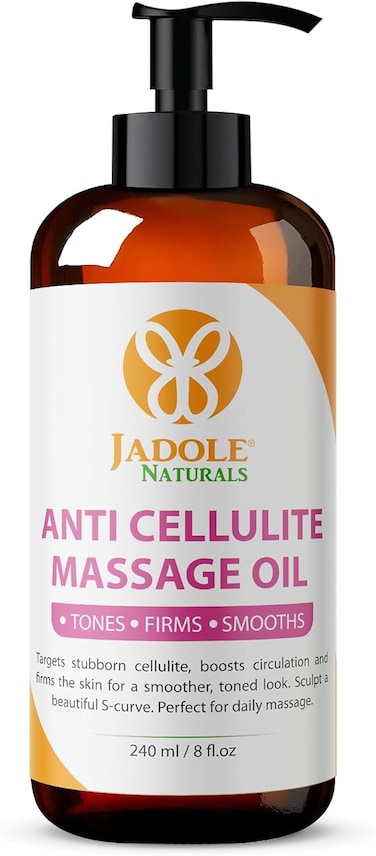 Jadole Naturals Anti-Cellulite Treatment Massage Oil 240ml, Firming, Toning, Smoothing &amp; Moisturizing
