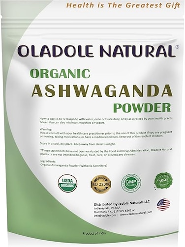 Oladole Naturals Organic Ashwagandha Root Powder 100g