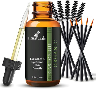 سيروم نمو الرموش والحواجب من آيت ناتشورالز بزيت الخروع العضوي 60 مل