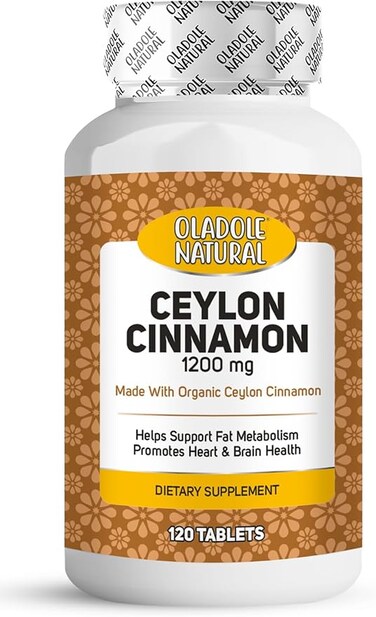 Oladole Natural Ceylon Cinnamon- 1200mg (120 Tablets)