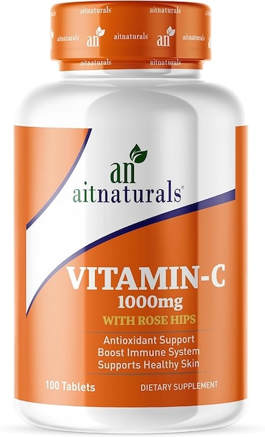 Aitnaturals Vitamin C 1000 mg with Rose Hips 100 Tablets