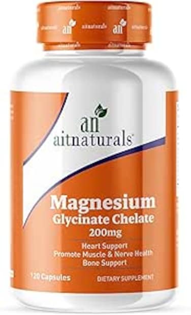 Aitnaturals Magnesium Glycinate Chelate 200mg 120 Capsules