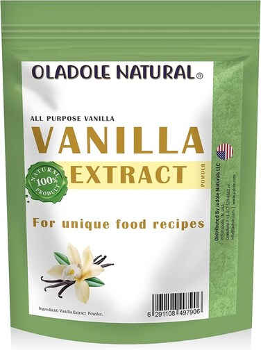 Oladole Naturals Vanilla Extract Powder 50g For Cooking, Baking, Cake, Food &amp; Additional Flavoring