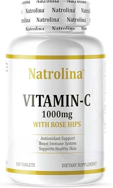 Natrolina Vitamin C 1000 mg with Rose Hips 100 Tablets