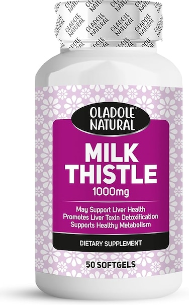Oladole Natural Milk Thistle (1000 mg) - 50 Softgels