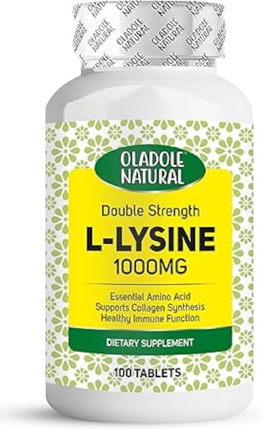 Oladole Natural Double Strength L-Lysine (1000 mg)-100 Tablets