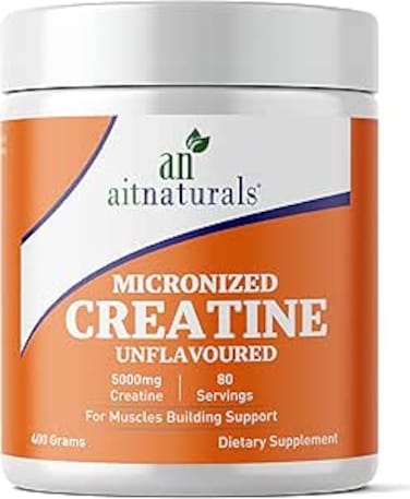 Aitnaturals Creatine Monohydrate Powder, Unflavored 400g, 80 Servings