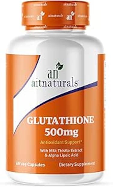 Aitnaturals Glutathione - 500mg with milk thistle extract (60 Capsules)