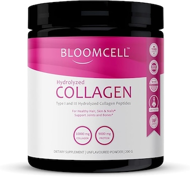 Bloomcell Bovine Collagen Powder (Hydrolyzed Collagen Peptides Type I &amp; III) - 200g (Unflavored)