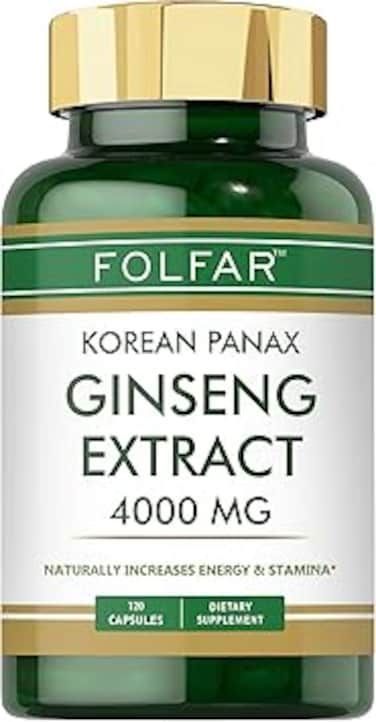 Folfar Korean Panax Ginseng Extract (4000 mg)- 120 Capsules