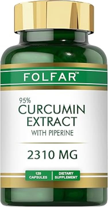 Folfar Turmeric Curcumin with 95% Curcuminoids 2310mg with Piperine - 120 Capsules