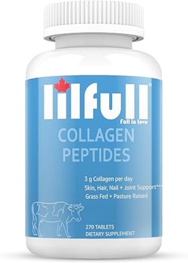 Lilfull Collagen Peptides - 270 Tablets   Promotes Hair Growth &amp; Nail Strength