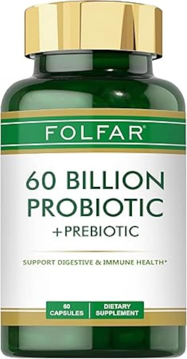 Folfar 60 Billion Probiotic Cfu with Prebiotic Blend - 60 Capsules