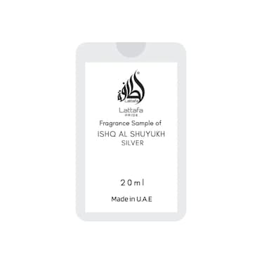 Lattafa Perfumes Ishq Al Shuyukh Silver for Unisex Eau de Parfum Trial Size Spray, 20ml/0.67 Ounce