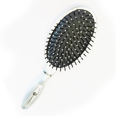 Onetech Oval Cushioned Hair Brush   Metallic Silver   1 Pc