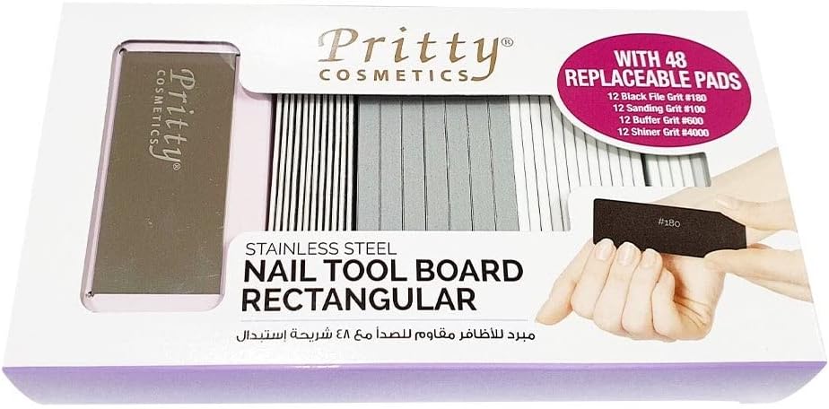 Buy Pritty SS Nail Tool Board Rectangle With 48 Pads Online | Carrefour UAE