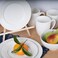 INSIA 16-piece Dinnerware Set, Dinner Set, Kitchen Dinnerware Porcelain Ceramic Crockery Set, Dinner Service Set for 4, 26.7 cm Dinner Plate, 20.3 cm Side Plate, 15.2 cm Bowls, 350 ml Mugs - White