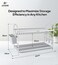 Life Smile 2 Tier Aluminium Dish Rack with Anti-Slip Rubber Feet and Cup Holder