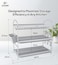 LIFE SMILE Dish Rack - 3 Tier Countertop Dish Drying Stand With Removable Drip Tray - Pure Aluminum with Cutlery Holder and Cups Holder - Anti Slip and Rust Proof Dish Drainer