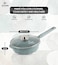 LIFE SMILE Deep Frying Pan With Lid - Multi Layer Granite Coating Non Stick Saute Pan   Stay Cool Handle With Hanging Loop   Oven Safe (Green,Classic, 28 CM(4.2 Liter,Induction))