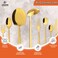 LIFE SMILE Cutlery Set, 18/10 Pure Stainless Steel Flatware Set with Stand, Rust Proof &amp; Fade Proof Dinnerware Set (SHINE GOLD &amp; SAND BLASTING HANDLE, 38 Pieces)