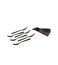LIFE SMILE - 12pcs Cutlery Set, 18/10 Stainless Steel, Flatware Set, 12pcs Dinner Fork, Shine Black, for Home Kitchen, Mirror Polished