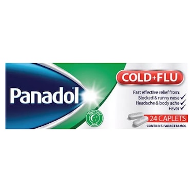 Panadol Cold+Flu Caplets, 24 Tablets