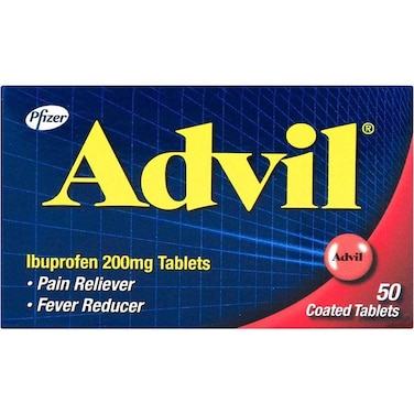 Advil Ibuprofen 200Mg Pain Reliever/Fever Reducer Coated Tablets 50's