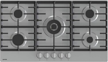 Gorenje Built In Gas Hob, Made Solvenia, Stainless Steel silver 90 Cm One Size