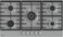 Gorenje Built In Gas Hob, Made Solvenia, Stainless Steel silver 90 Cm One Size