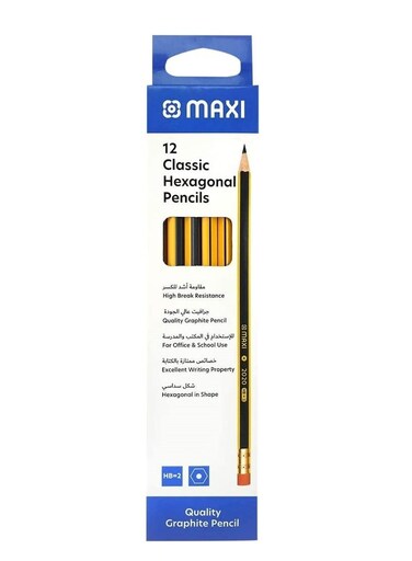 12-Pack HB Pencils with Erasers &ndash; Break-Resistant Lead, Easy Sharpening for School &amp; Office