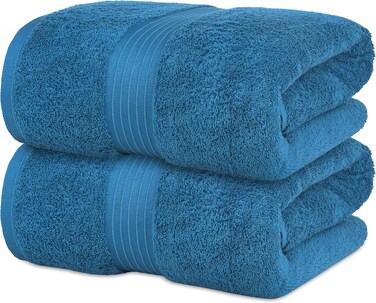 Bliss Casa Bath Sheets 2-Pack (90x180 cm) &ndash; 100% Combed Cotton, 550 GSM &ndash; Thick, Soft, Highly Absorbent, Quick Dry Towels &ndash; Premium Hotel Quality for Bathroom &amp; Spa Use