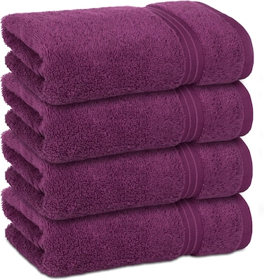 Bliss Casa Hand Towels (4 Pack, 40x70 cm) - 100% Combed Cotton 550 GSM Superior Quality, Quick Dry Highly Absorbent Thick Soft Hotel Towles