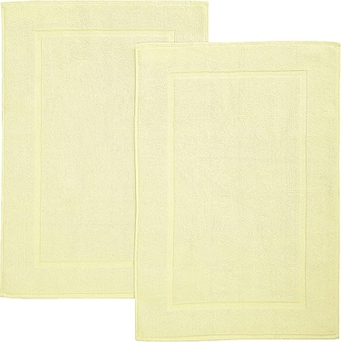 سجادة حمام من القطن بنسبة 100% من Bliss Casa (50x80، عبوتان) - 1000 جرام في المتر المربع من القطن المغزول حلقيًا عالي الامتصاص، مجموعة سجادة حمام من القطن القابل للغسل وقابلة للغسل