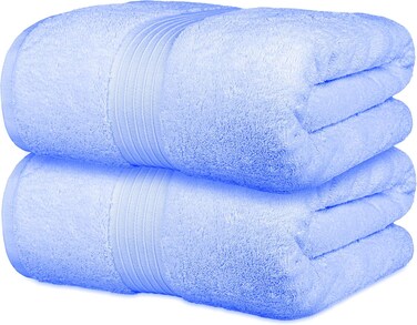 Bliss Casa Bath Sheets 2-Pack (90x180 cm) &ndash; 100% Combed Cotton, 550 GSM &ndash; Thick, Soft, Highly Absorbent, Quick Dry Towels &ndash; Premium Hotel Quality for Bathroom &amp; Spa Use