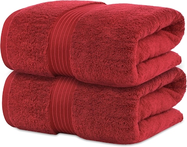 مناديل حمام Bliss Casa عبوتان (90x180 سم) - 100% قطن ممشط، 550 جرام في المتر المربع - مناشف سميكة وناعمة وعالية الامتصاص وسريعة الجفاف - جودة فندقية ممتازة لاستخدام الحمام والمنتجعات الصحية