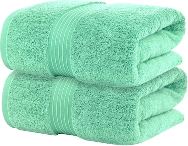 مناديل حمام Bliss Casa عبوتان (90x180 سم) - 100% قطن ممشط، 550 جرام في المتر المربع - مناشف سميكة وناعمة وعالية الامتصاص وسريعة الجفاف - جودة فندقية ممتازة لاستخدام الحمام والمنتجعات الصحية