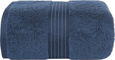 منشفة حمام Bliss Casa (عبوة واحدة، 90 × 180 سم) - مناشف عالية الجودة مصنوعة من القطن الممشط 100% بوزن 550 جرام في المتر المربع، سريعة الجفاف وعالية الامتصاص وسميكة وناعمة ومناشف حمام الفندق