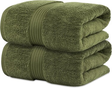 Bliss Casa Bath Sheets 2-Pack (90x180 cm) &ndash; 100% Combed Cotton, 550 GSM &ndash; Thick, Soft, Highly Absorbent, Quick Dry Towels &ndash; Premium Hotel Quality for Bathroom &amp; Spa Use