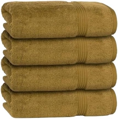 Bliss Casa Bath Towels (4 Pack, 70x140 cm) - 100% Combed Cotton 550 GSM Superior Quality, Quick Dry Highly Absorbent Thick Soft Hotel Towles