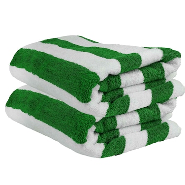 Bliss Casa Oversized Beach Towels (2 Pack, 90x180 cm) - Extra Large 100% Cotton Summer Pool Cabana Stripe Highly Absorbent &amp; Soft Towel