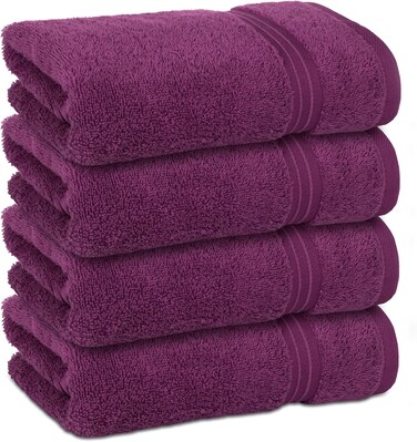 Bliss Casa Hand Towels (4 Pack, 40x70 cm) - 100% Combed Cotton 550 GSM Superior Quality, Quick Dry Highly Absorbent Thick Soft Hotel Towles