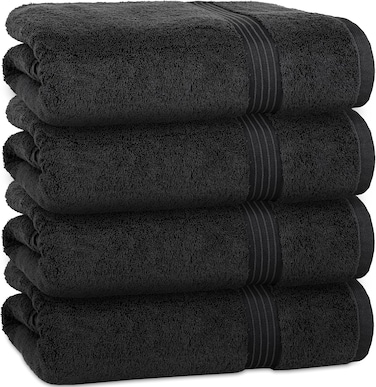 Bliss Casa Bath Towels (4 Pack, 70x140 cm) - 100% Combed Cotton 550 GSM Superior Quality, Quick Dry Highly Absorbent Thick Soft Hotel Towles