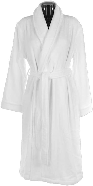 Bliss Casa - Unisex Shawl Collar Bathrobe - 100% Cotton Super Soft Highly Absorbent Bathrobes For Women &amp; Men- Perfect for Everyday Use Unisex Adult Beige Adult Size