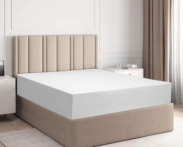 واقي مرتبة فاخر مقاوم للماء من إنديجو - غطاء سرير ملائم مقاوم للماء بنسبة 100%، فائق النعومة، مسامي ولا يسبب الحساسية - وسادة واقية ضد الانسكابات والغبار والمواد المسببة للحساسية